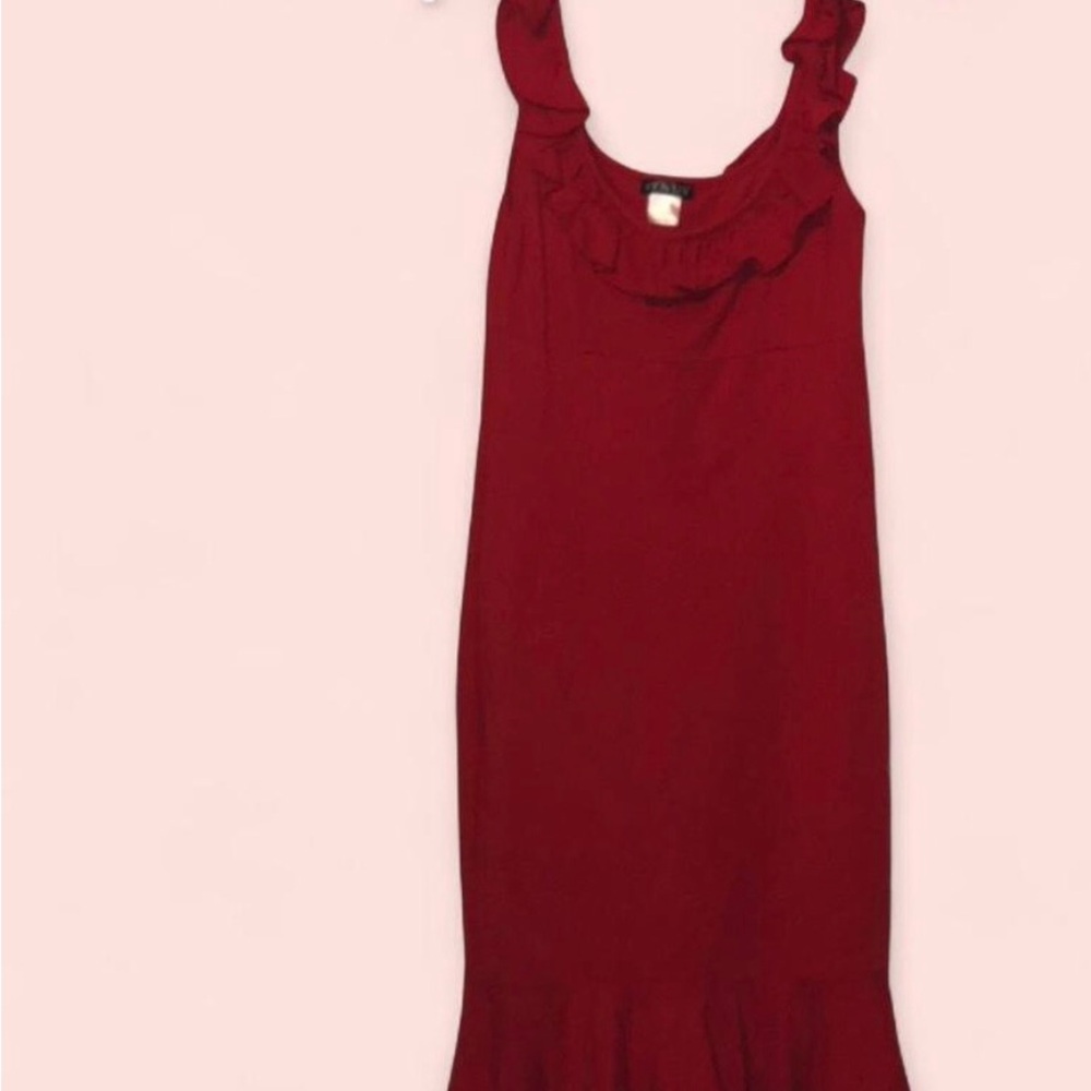 Red Ruffle Dress - Picture 7 of 8